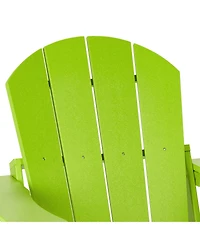 5-Piece Hdpe Adirondack Chair Outdoor Patio Square Table Conversation Set