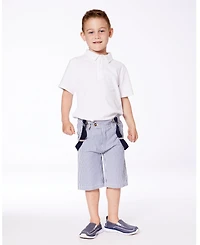 Deux par Toddler Boys Short Sleeve Polo Shirt White - Toddler|Child