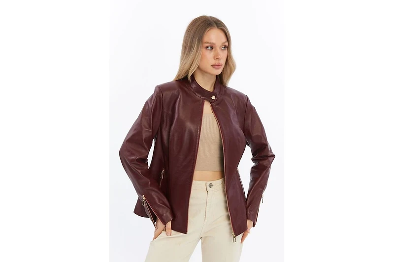 Furniq Uk Women's Leather Jacket