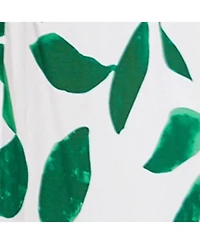 Cupshe Women's White & Green Tropical Leaf Drawstring Cover-up Pants