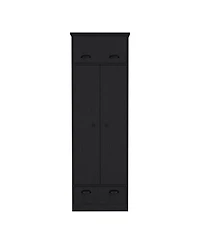 Tifton Armoire with Hinged Drawer, 2-Doors and 1-Drawer, Black