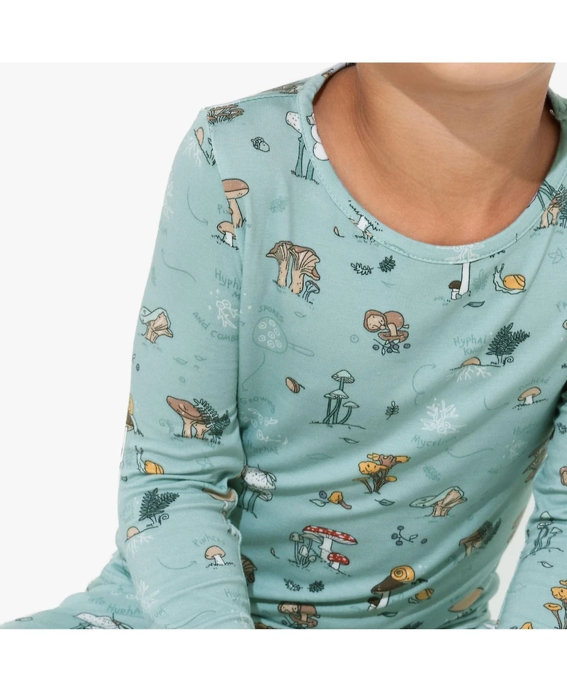 Bellabu Bear Kids Unisex Kids Mushroom Cycle Set of 2 Piece Pajamas