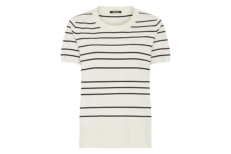 Olsen Women's Striped Crewneck Sweater