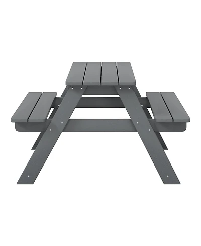 Outdoor Patio Kids Hdpe Plastic Picnic Bench Table