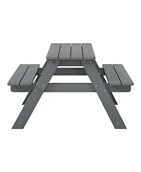 Outdoor Patio Kids Hdpe Plastic Picnic Bench Table