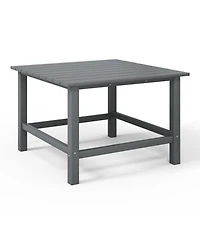 Kids 5-Piece Hdpe Outdoor Square Patio Dining Table and Chairs Set