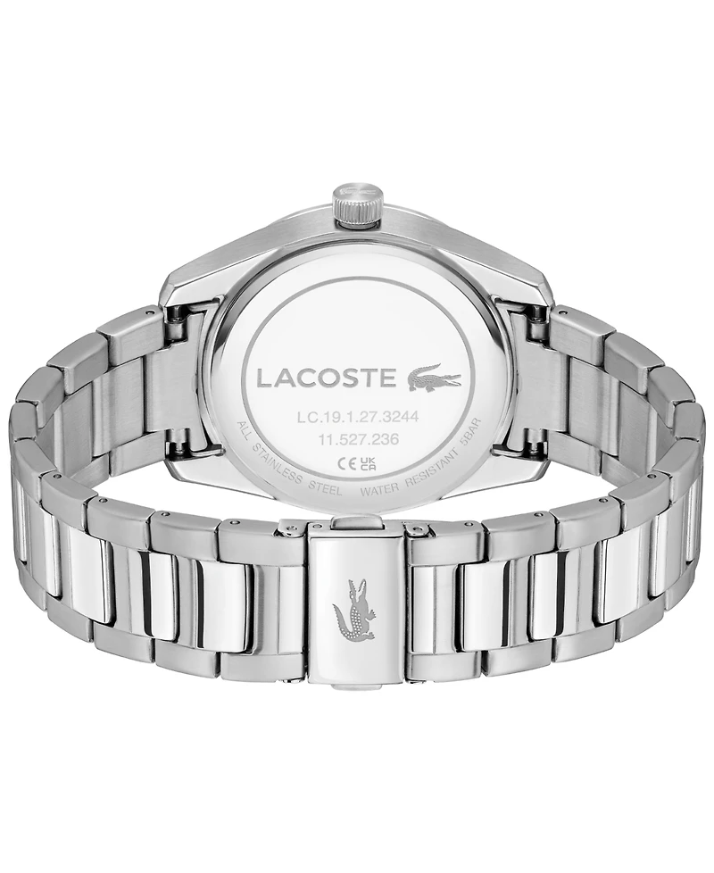 Lacoste Men's Boston Silver Tone Stainless Steel Bracelet Watch