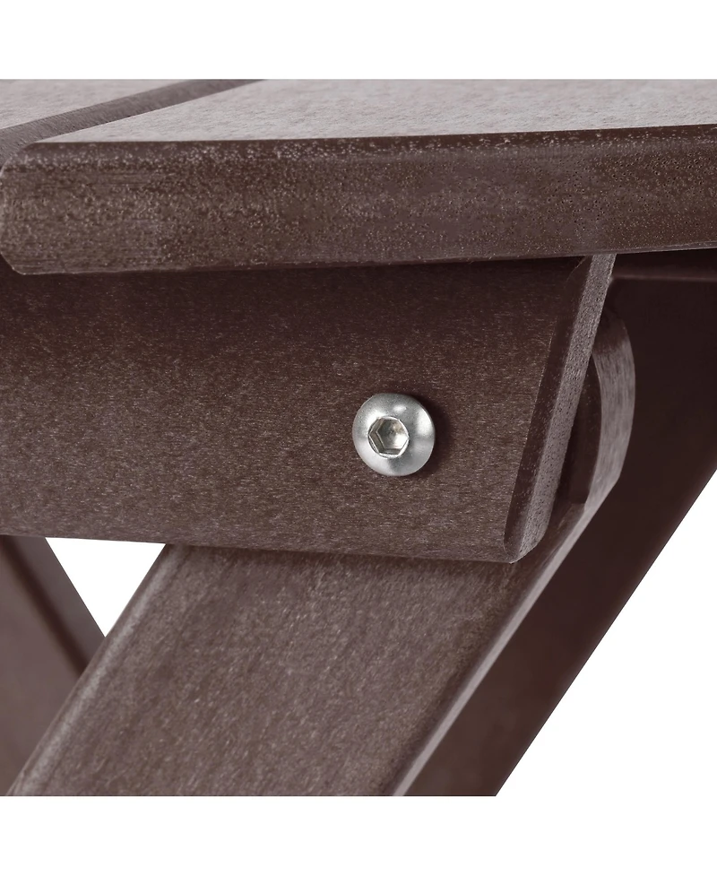 Hdpe Outdoor 24.5 Inch Round Portable Folding Patio Dining Table