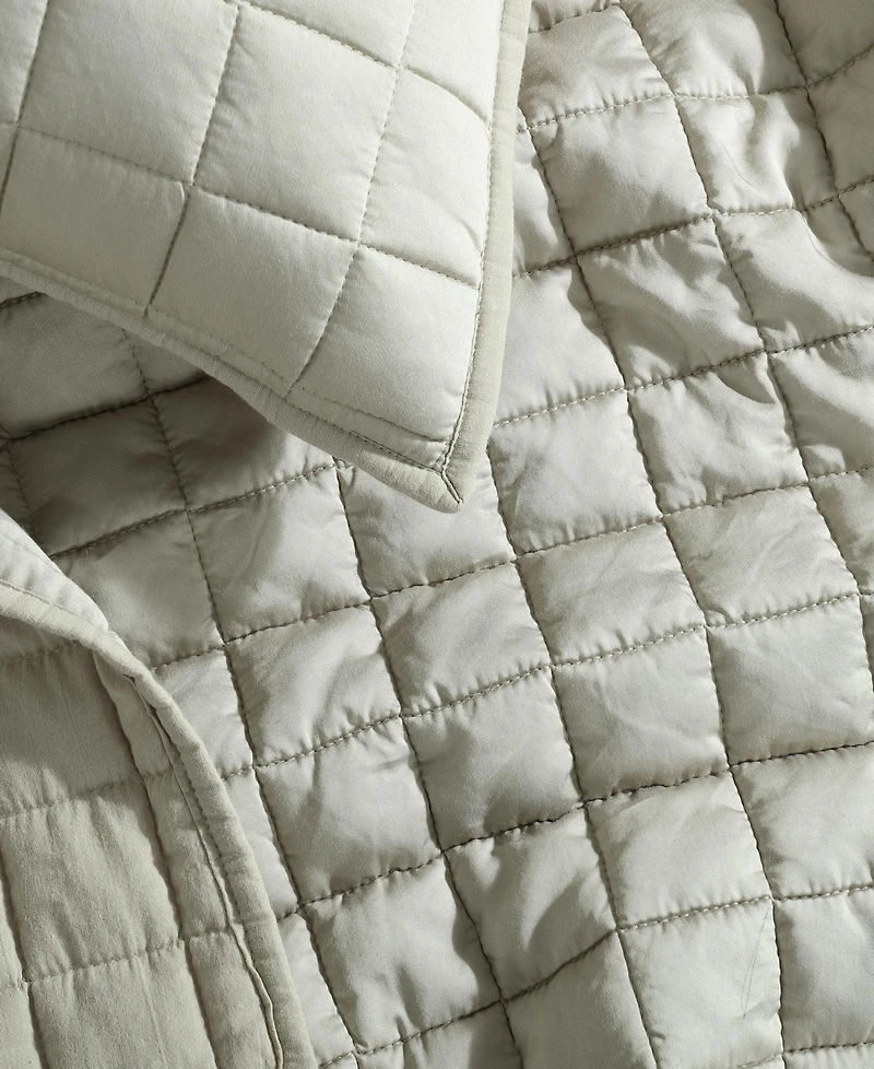 Closeout! Calvin Klein Tencel Solid Reversible 3-Pc. Quilt Set