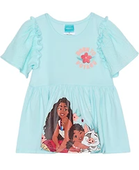 Disney Toddler and Little Girls 2-piece Moana Born To Voyage Short Sleeve Top Legging Set