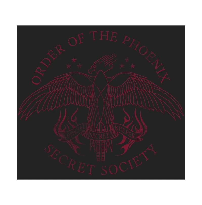 Harry Potter Big & Tall Order of the Phoenix Symbol Black T-shirt-4XL