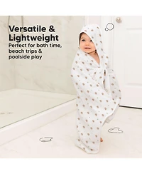 KeaBabies Lyra Muslin Baby Towels with Hoods for Newborn Girls, Boys, 100% Organic Cotton Soft Hooded Bath