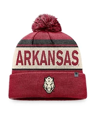 Top of the World Men's Cardinal Arkansas Razorbacks Prime Cuffed with Pom Knit Hat