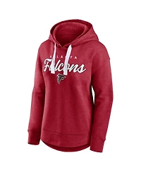 Fanatics Women's Heather Red Atlanta Falcons Set To Fly Pullover Hoodie