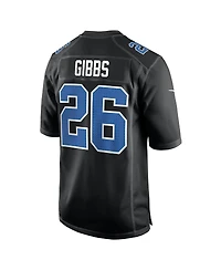 Nike Men's Jahmyr Gibbs Carbon Black Detroit Lions Fashion Jersey