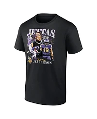 Fanatics Men's Justin Jefferson Black Minnesota Vikings Notorious Player Graphic T-Shirt
