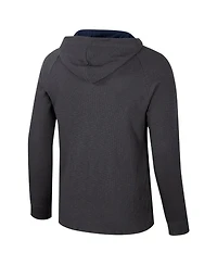 Colosseum Men's Charcoal Notre Dame Fighting Irish Dujour Raglan Long Sleeve Henley Hoodie T-Shirt