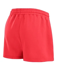 Wear by Erin Andrews Women's Red Washington Capitals Washed Fleece Sweatshirt Shorts Lounge Set