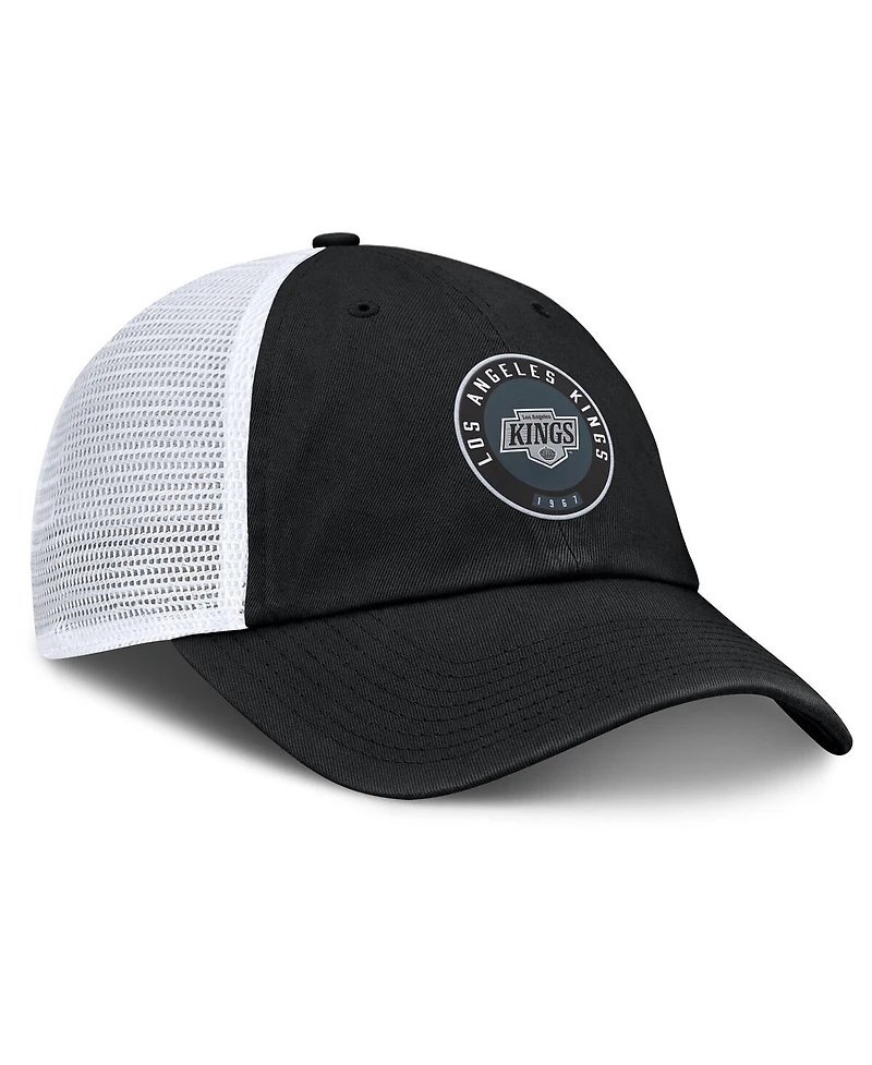 Fanatics Men's Black/White Los Angeles Kings Averie Trucker Adjustable Hat