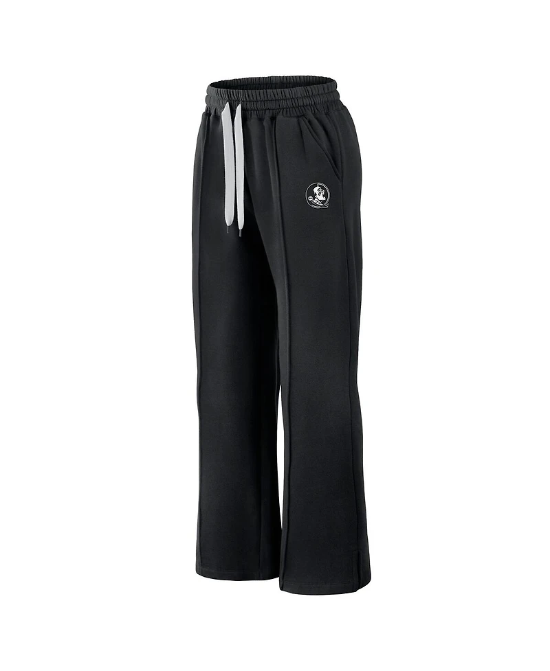 Fanatics Women's Black Florida State Seminoles Prime Supersoft Fleece Flaired Sweatpants