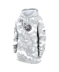 Nike Women's Arctic Camo Tennessee Titans 2024 Salute To Service Club Fleece Oversized Pullover Hoodie
