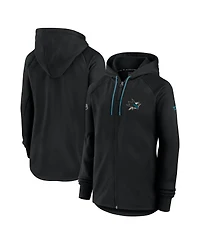 Fanatics Women's Black San Jose Sharks Authentic Pro Rink Fleece Full-Zip Jacket