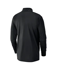 Nike Men's Black Brooklyn Nets 2024/25 City Edition Authentic Coaches Performance Half-Zip Top