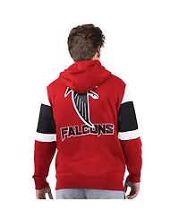 Starter Men's Red Atlanta Falcons Extreme Vintage Logo Full-Zip Hoodie