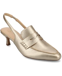 Journee Collection Women's Amory Tailored Kitten Heel Slingback Pumps