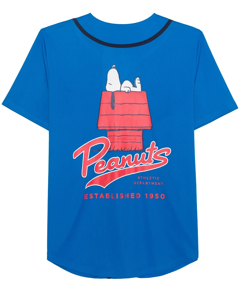 Hybrid Men's Peanuts Baseball Jersey Shirt