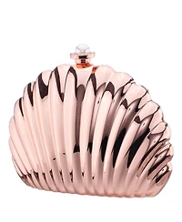Nina Seashell Metal Minaudiere Clutch