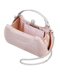 Nina Women's Metallic Minaudiere bag with Metal Handle