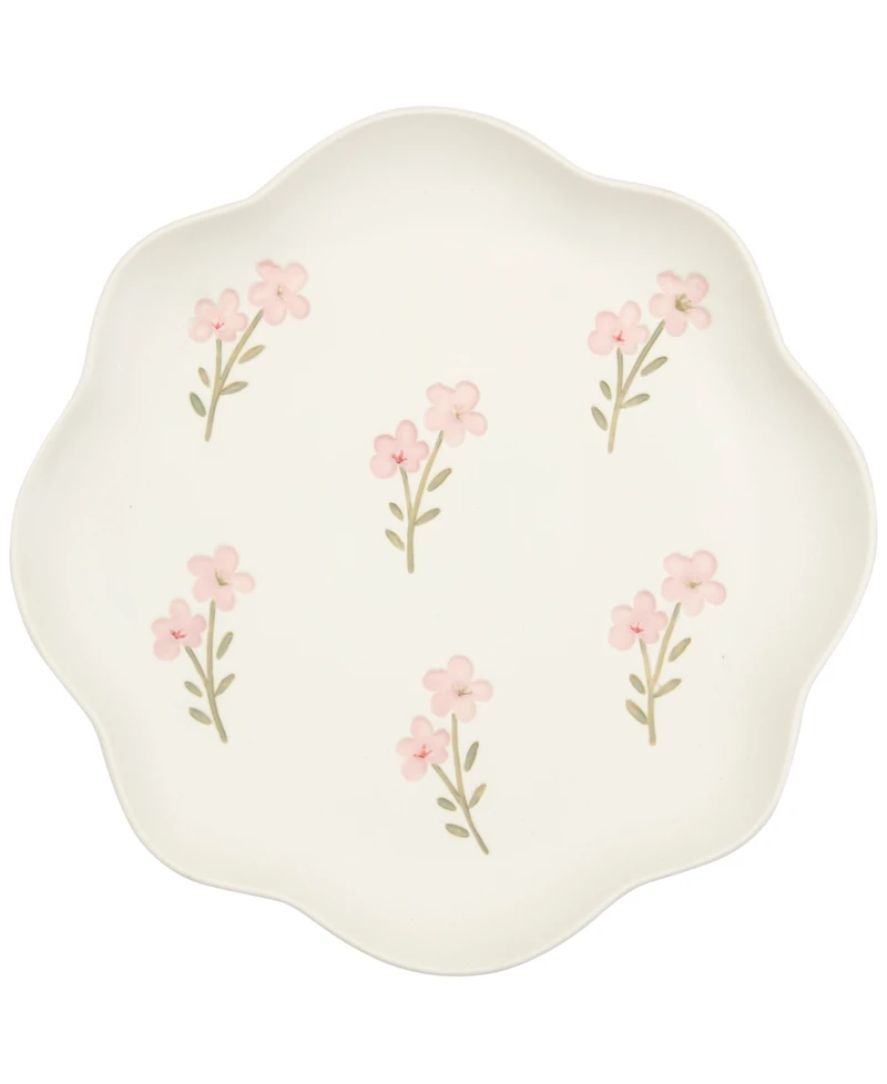 Haven Floral Scalloped Salad Plates, Set of 4