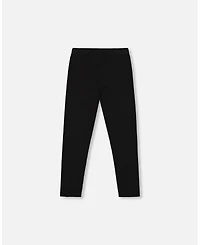 Deux par Deux Toddler Girls Ribbed Leggings Black - Toddler|Child