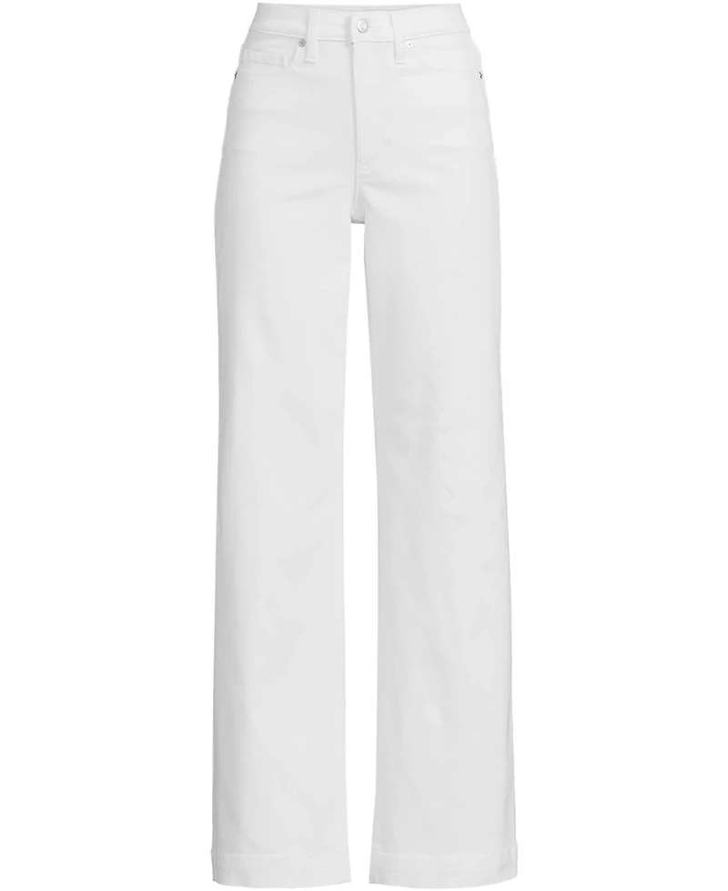 Lands' End Women's High Rise Wide Leg Denim Jeans