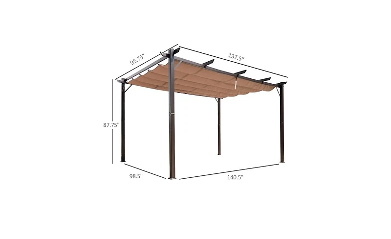 Pergola Gazebo with Weather-Resistant Roof for Outdoor Living