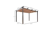 Pergola Gazebo with Weather-Resistant Roof for Outdoor Living