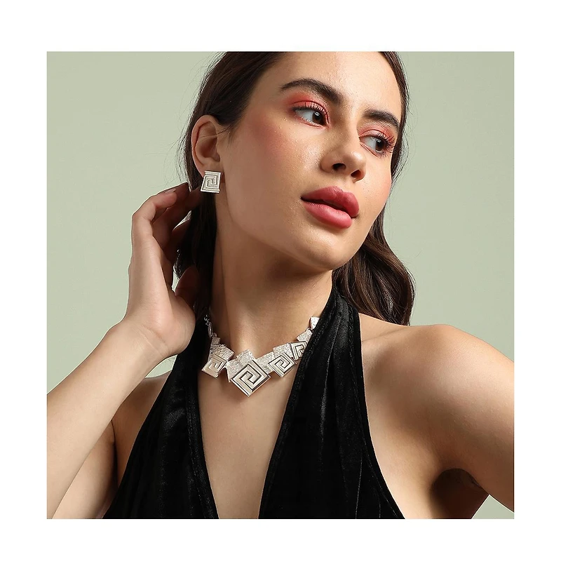 Party Statement Necklace & Stud Earrings