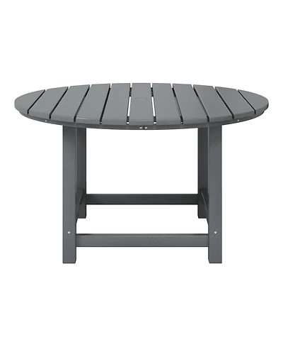 Kids Outdoor Patio Furniture Hdpe 38" Wide Round Dining Table