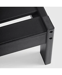 Outdoor Patio Hdpe Black Loveseat Sofa with Cushions