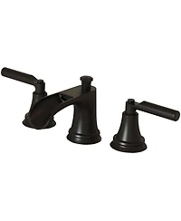 8 in. Widespread Double-Handle 3-Hole Waterfall Bathroom Faucet Water-Saving with Metal Drain in Brushed Gold