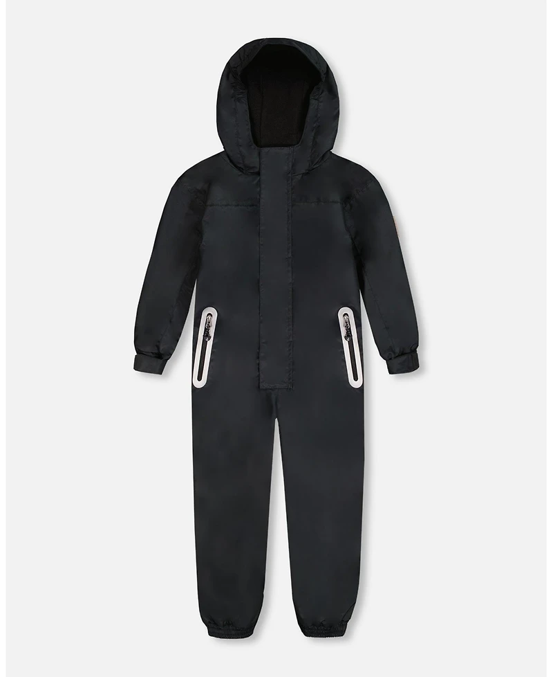 Deux par Kids Unisex Solid Mid-Season One-Piece Outerwear Black - Toddler|Child