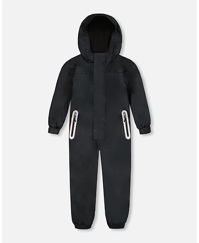 Deux par Kids Unisex Solid Mid-Season One-Piece Outerwear Black - Toddler|Child