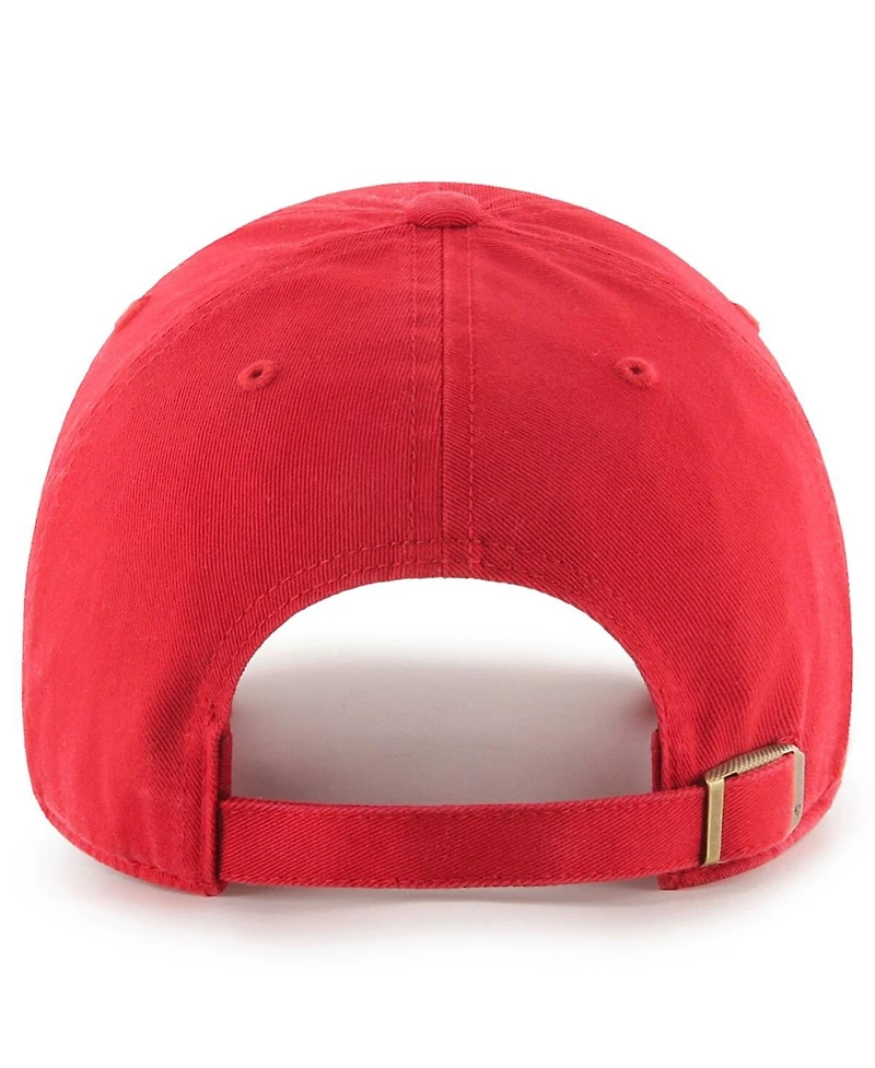'47 Brand Men's Scarlet Ohio State Buckeyes College Football Playoff 2025 Cotton Bowl Clean Up Adjustable Hat