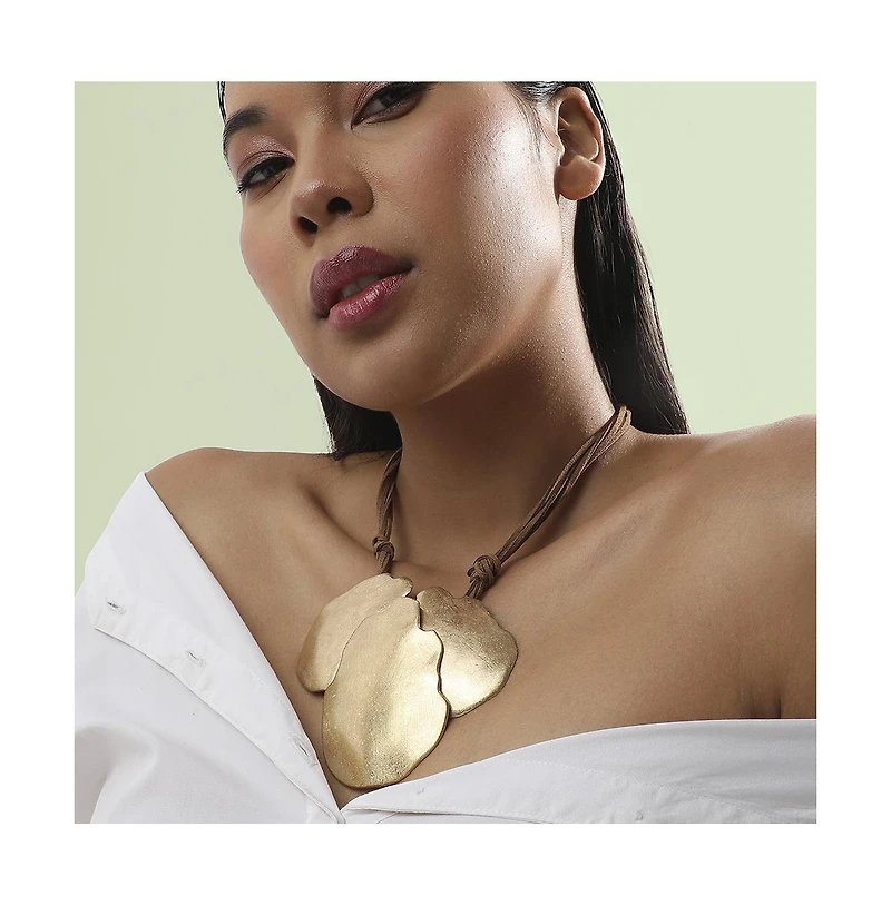 Metallic Cascade Statement Necklace