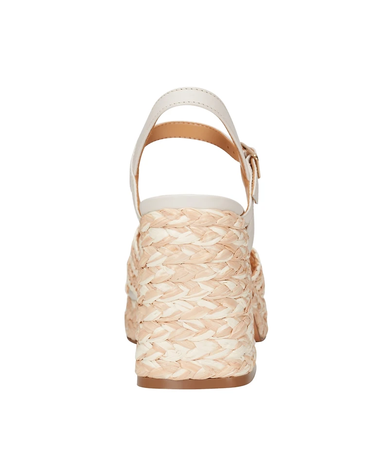 Marc Fisher Ltd Women's Juliey Woven Block Heel Platform Sandals
