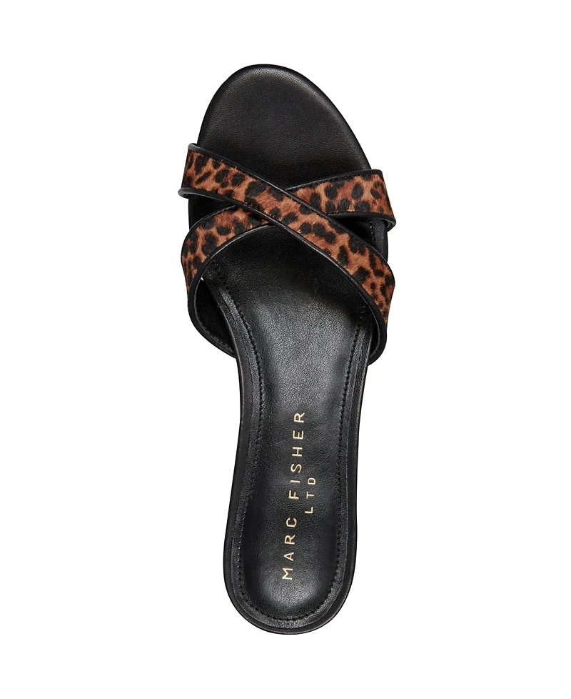 Marc Fisher Ltd Women's Tracey Crisscross Kitten Heel Sandals
