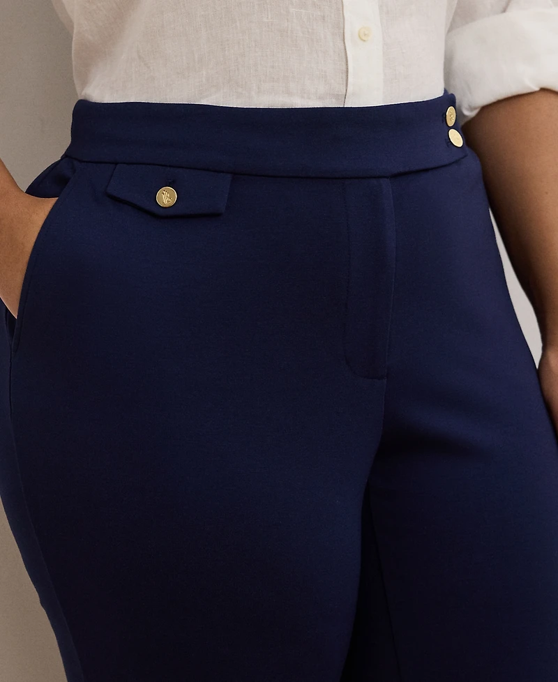 Lauren Ralph Plus Ponte Ankle Pants