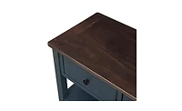 Retro Console Table with Two Open Shelves for Entryway, Living Room or Hallway Decor