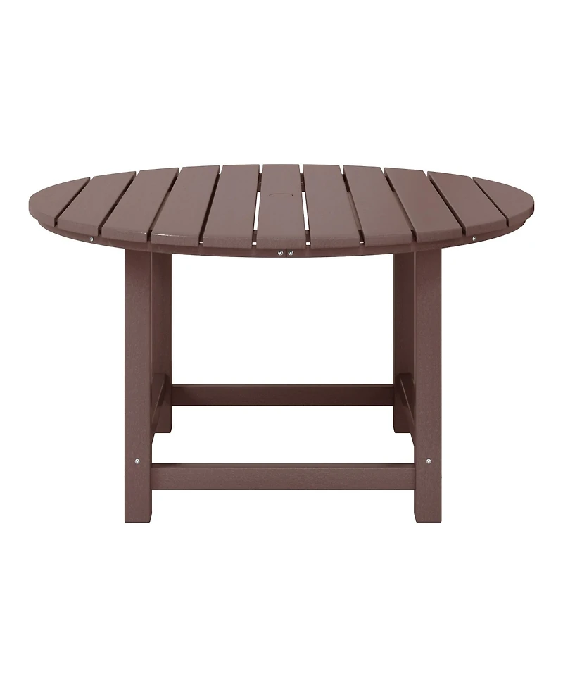 Kids Outdoor Patio Furniture Hdpe 38" Wide Round Dining Table
